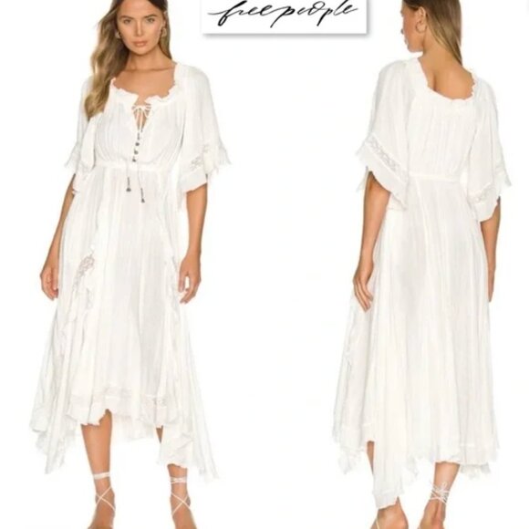 Free People Beach Bliss Maxi Dress White L - Picture 2 of 4